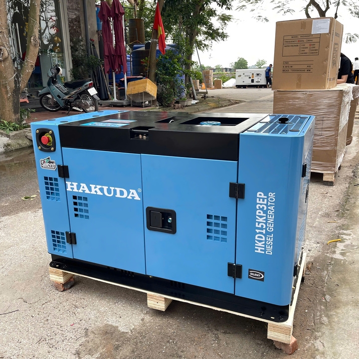 Máy Phát Điện 15KW Chạy Dầu Hakuda HKD15KP3EP Siêu Cách Âm