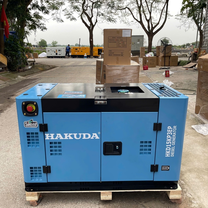 Máy Phát Điện 15KW Chạy Dầu Hakuda HKD15KP3EP Siêu Cách Âm
