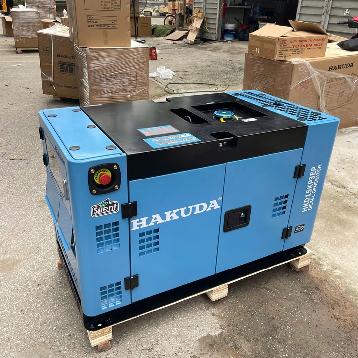 Máy Phát Điện 15KW Chạy Dầu Hakuda HKD15KP3EP Siêu Cách Âm