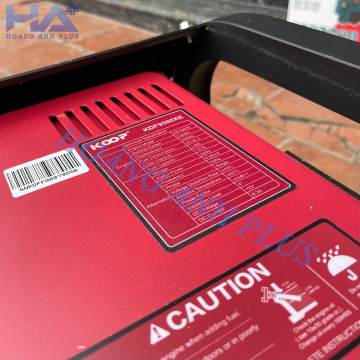 Máy Phát Điện Chạy Dầu Koop 7.5Kw(9.3kva) KDF9500XE Đề