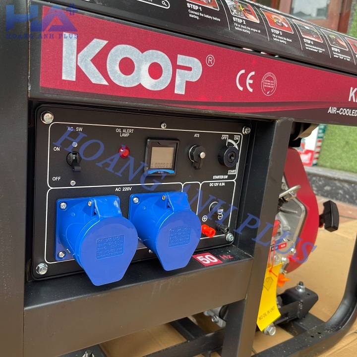Máy Phát Điện Chạy Dầu Koop 7.5Kw(9.3kva) KDF9500XE Đề