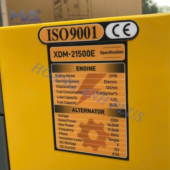 Máy Phát Điện Chạy Dầu Mactool XDM-21500E 16KW