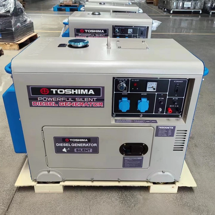 Máy Phát Điện Chạy Dầu Toshima 5KW T6500ETK Đề Nổ