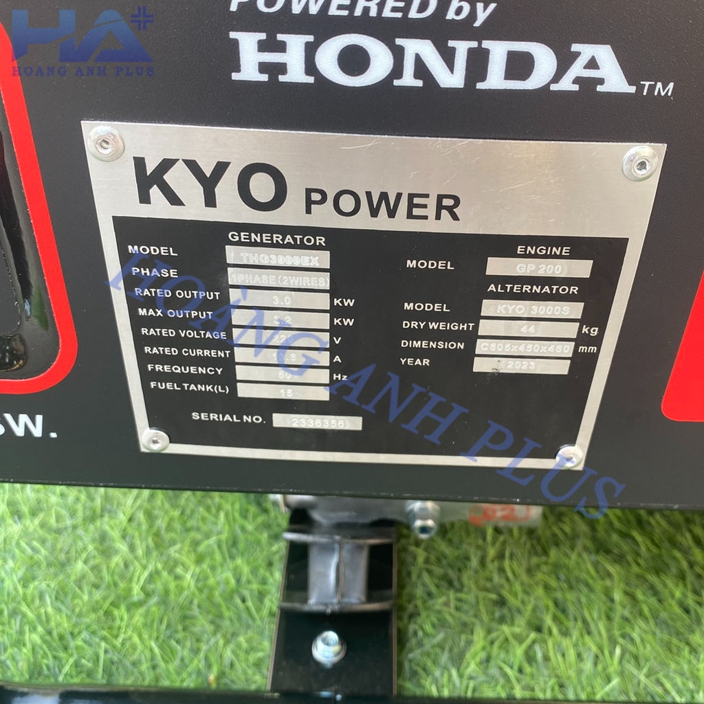Máy Phát Điện Chạy Xăng Honda Kyo Power 3Kw THG3900EX