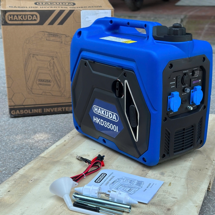 Máy Phát Điện Chạy Xăng 3.5KW Inverter Hakuda HKD3500i Siêu Cách Âm