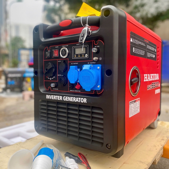 Máy Phát Điện Inverter Chạy Xăng HKD5500IE Hakuda 5KW Siêu Cách Âm
