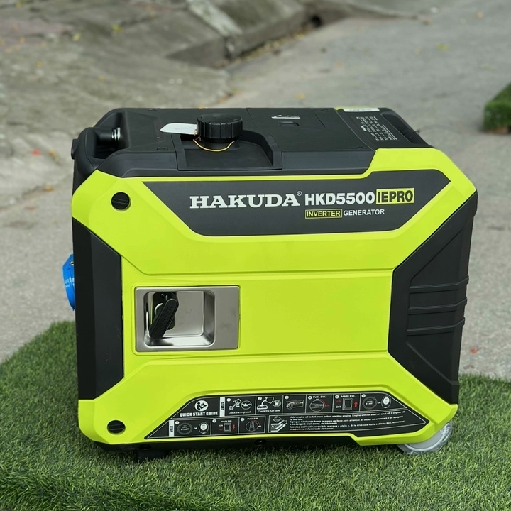 Máy Phát Điện Chạy Xăng Inverter 5KW Hakuda HKD5500IEPRO Đề Siêu Cách Âm