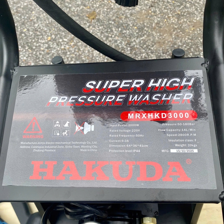 Máy Rửa Xe Áp Lực Cao 3000W Hakuda MRXHKD3000