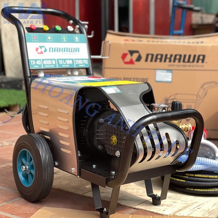 Máy Rửa Xe Cao Áp Nakawa 4Kw 2580 PSI 3 Pha TX-40