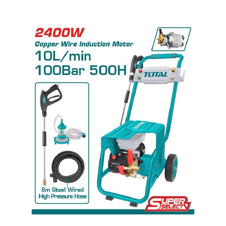 Máy Rửa Xe Cao Áp Total 2400W TGT11176