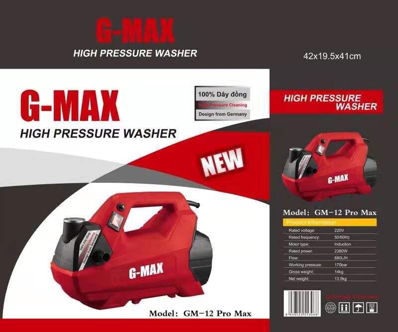 Máy Rửa Xe Gia Đình Gmax 2380W GM-12 Pro