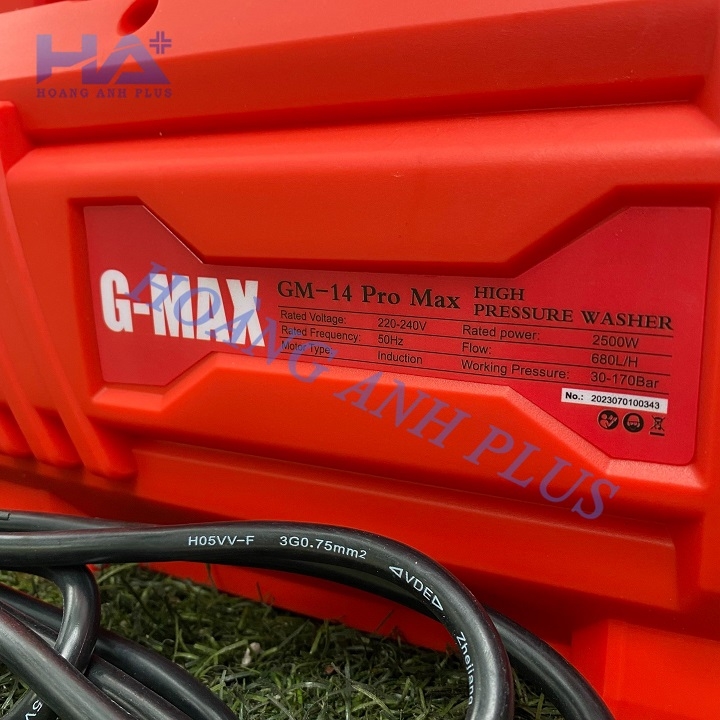 Máy Rửa Xe Gia Đình Gmax 2500W GM-14 Pro