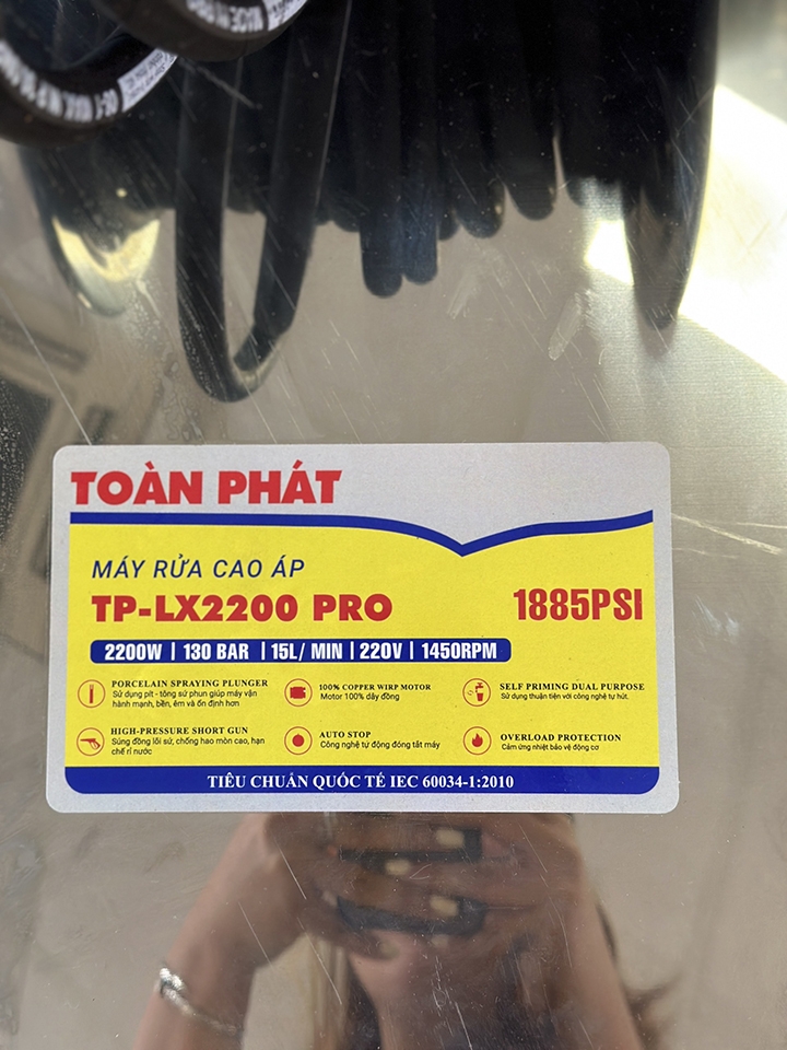 Máy Rửa Xe Cao Áp Toàn Phát 2.2Kw TP-LX2200 PRO