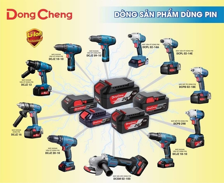 Máy Vặn Vít Dùng Pin DongCheng DCPL03-14 20V 2 Pin 1 Sạc