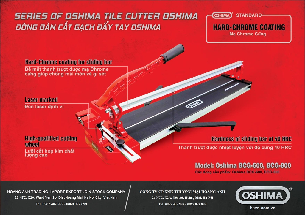 Máy Cắt Gạch Bàn Oshima BCG-800