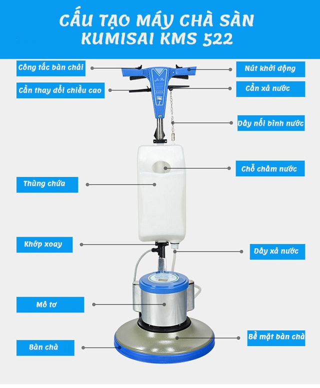 Máy Chà Sàn – Thảm Công Nghiệp Kumisai KMS-522