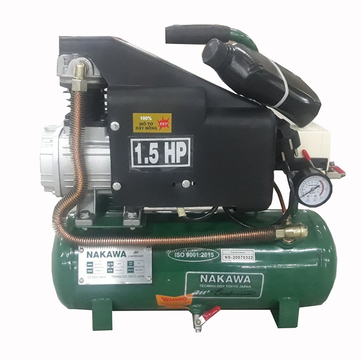 Máy Nén Khí Có Dầu Liền Trục Nakawa 1.5HP 12L NK-4212