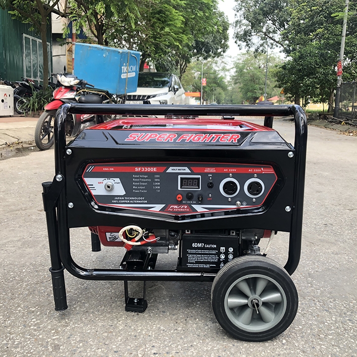 Máy Phát Điện Chạy Xăng Super Fighter 3Kw SF3300E Đề