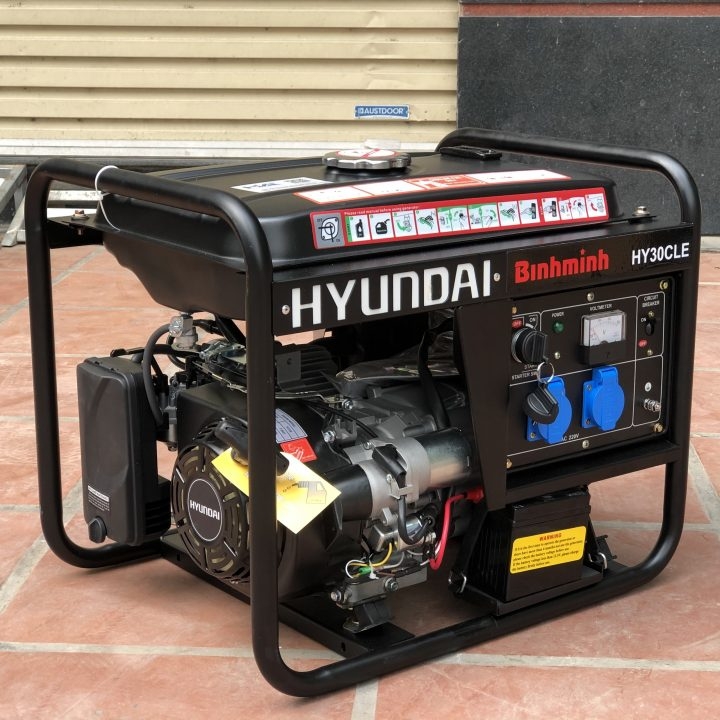 Máy Phát Điện Chạy Xăng Hyundai 2.3Kw-2.5Kw HY30CLE
