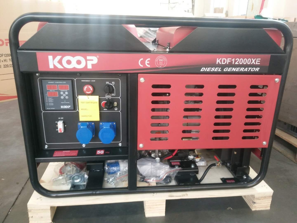 Máy Phát Điện Chạy Dầu Koop 10Kw(12Kva) KDF12000XE