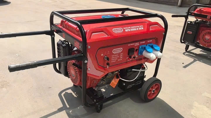 Máy Phát Điện Chạy Xăng 5KW Oshima MPD-5000-D Có Đề