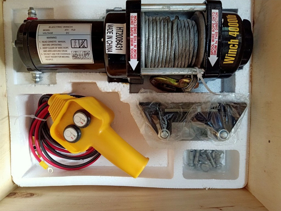 Tời Điện Kéo Xe Kenbo ATV 20000LBS-24V Có Tay Điều Khiển Từ Xa