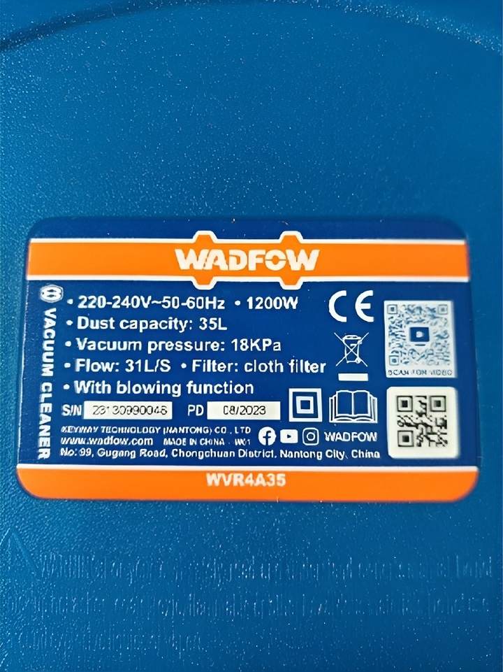 Máy Hút Bụi Wadfow 35L 1200W WVR4A35