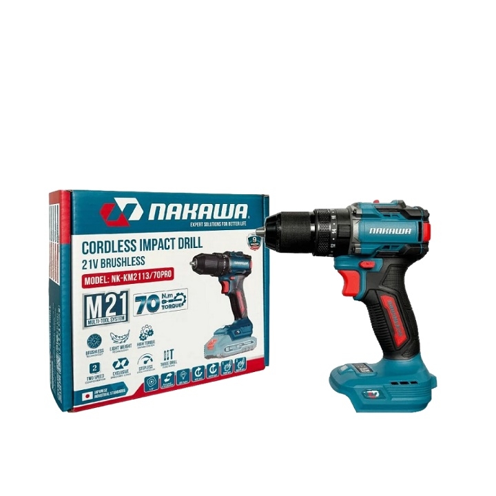 Máy Khoan Dùng Pin 3 Chức Năng Nakawa 21V NK-KM2113/70Pro