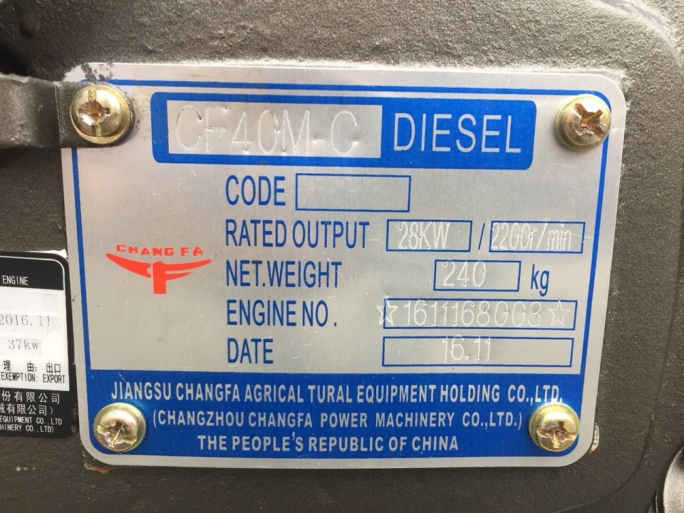 Máy Nổ – Động Cơ Dầu Changfa 40HP CF 40M-C (D40 Đề)