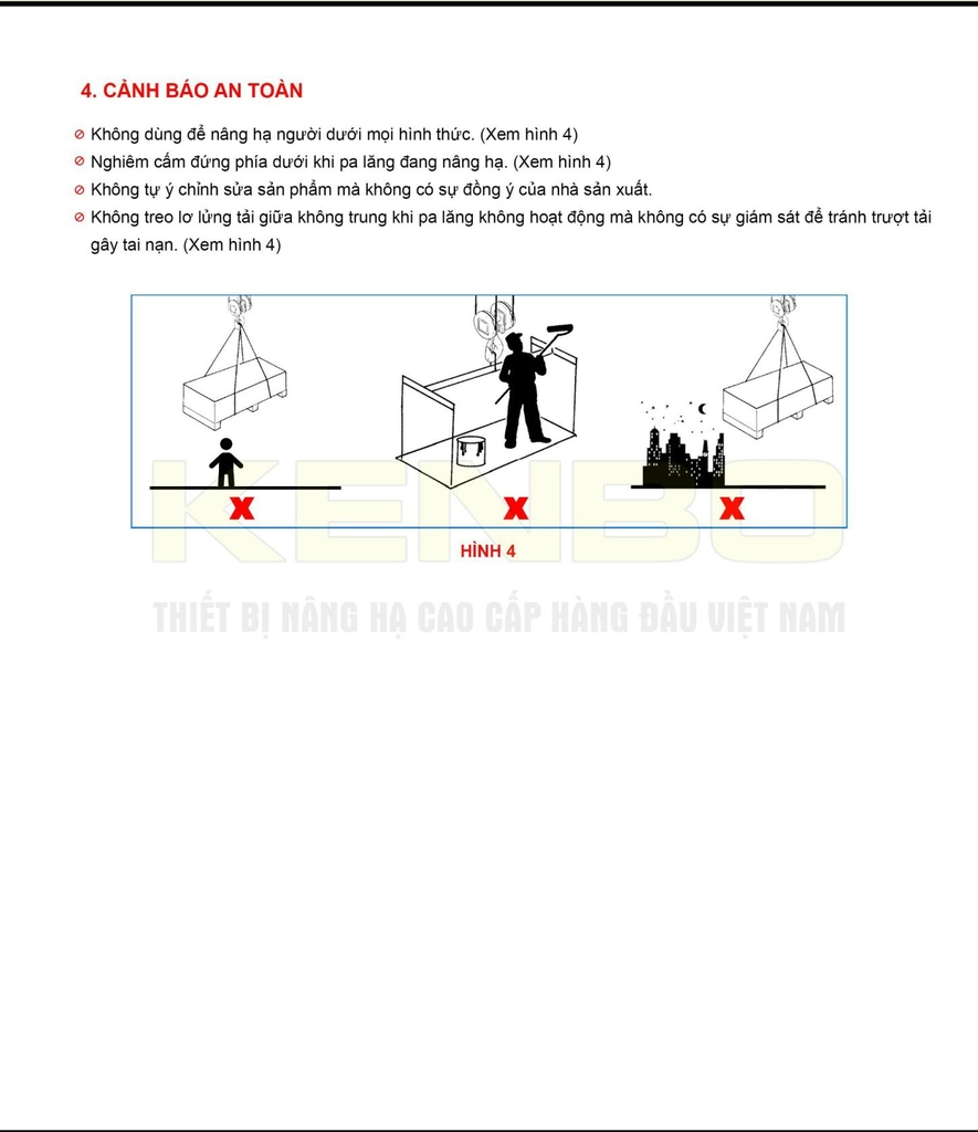 Pa Lăng Cáp Điện Kenbo CD 2 Tấn 9 Mét