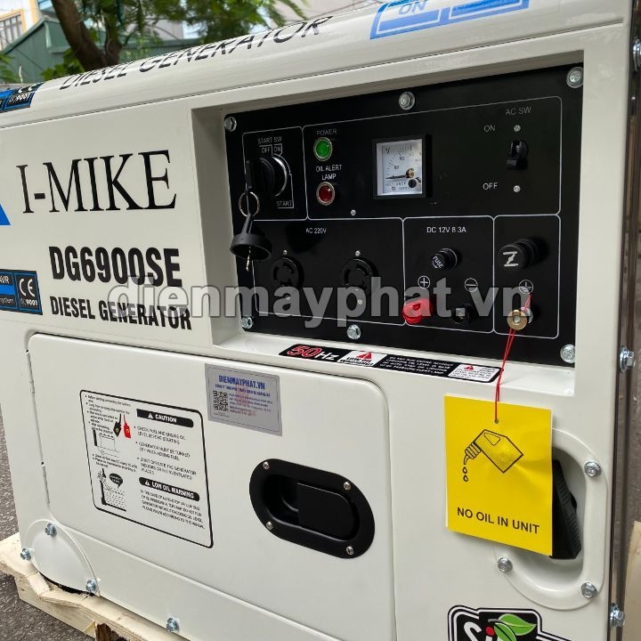 Máy Phát Điện Chạy Dầu I-Mike 5Kw DG6900SE Nắp Ngang