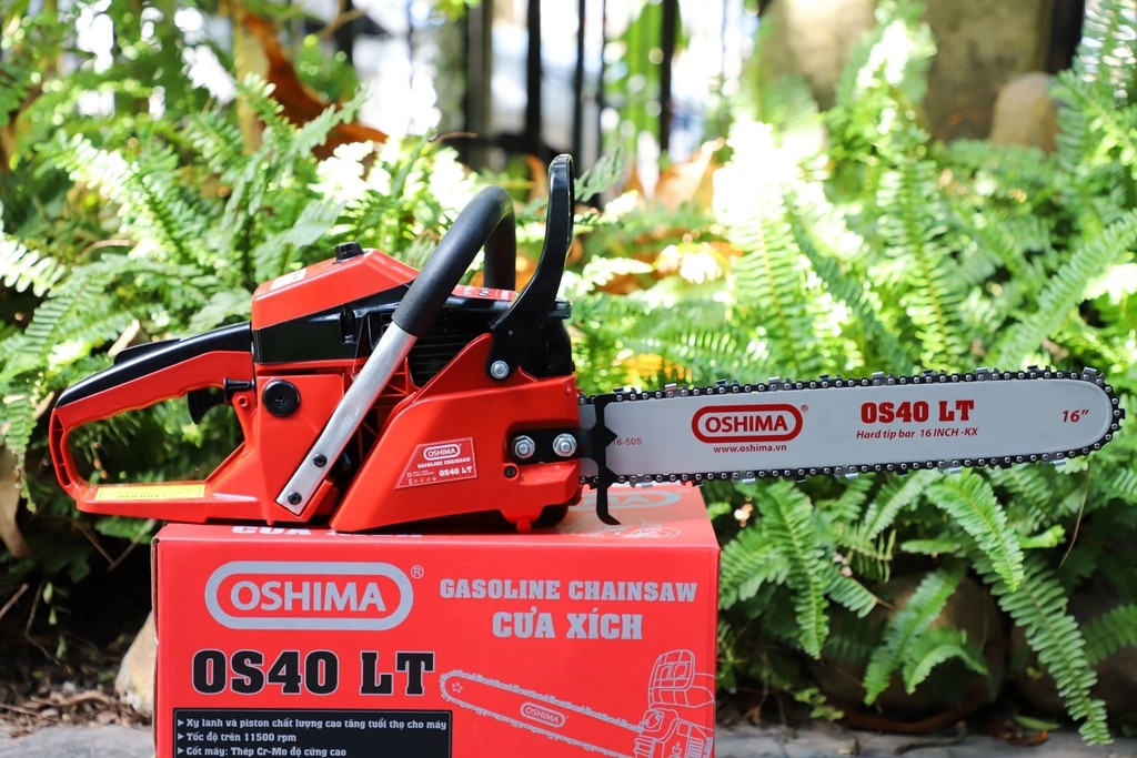 Máy Cưa xích 2 Thì 1.5KW Oshima OS40 LT 40CC Đỏ Đen