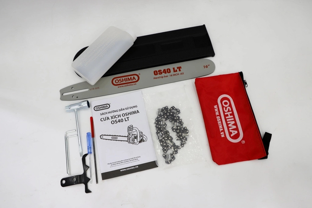 Máy Cưa xích 2 Thì 1.5KW Oshima OS40 LT 40CC Đỏ Đen