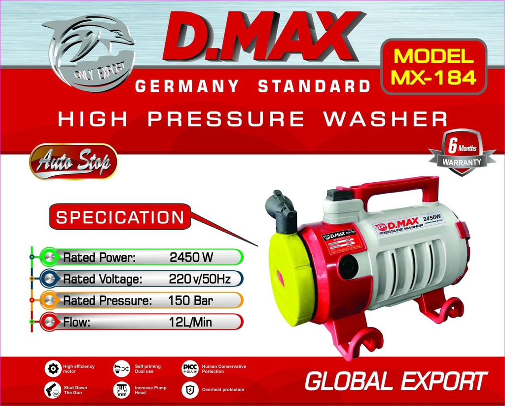 Máy Rửa Xe Dmax 2450W MX-184