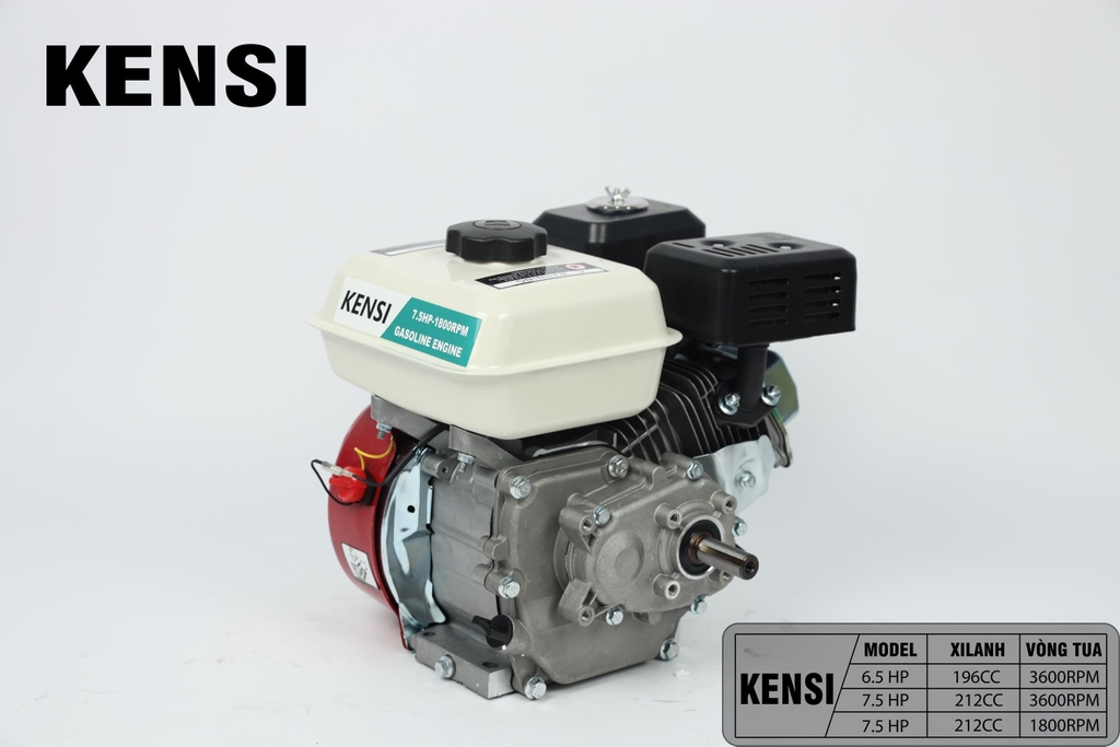 Máy Nổ - Động Cơ Xăng Kensi 7.5 HP Tua Chậm