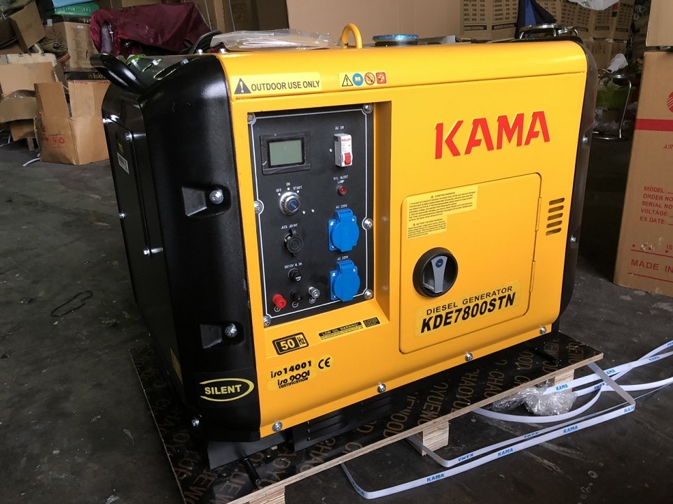 Máy Phát Điện Chạy Dầu 5.6Kw Kama KDE7800STN Siêu Cách Âm