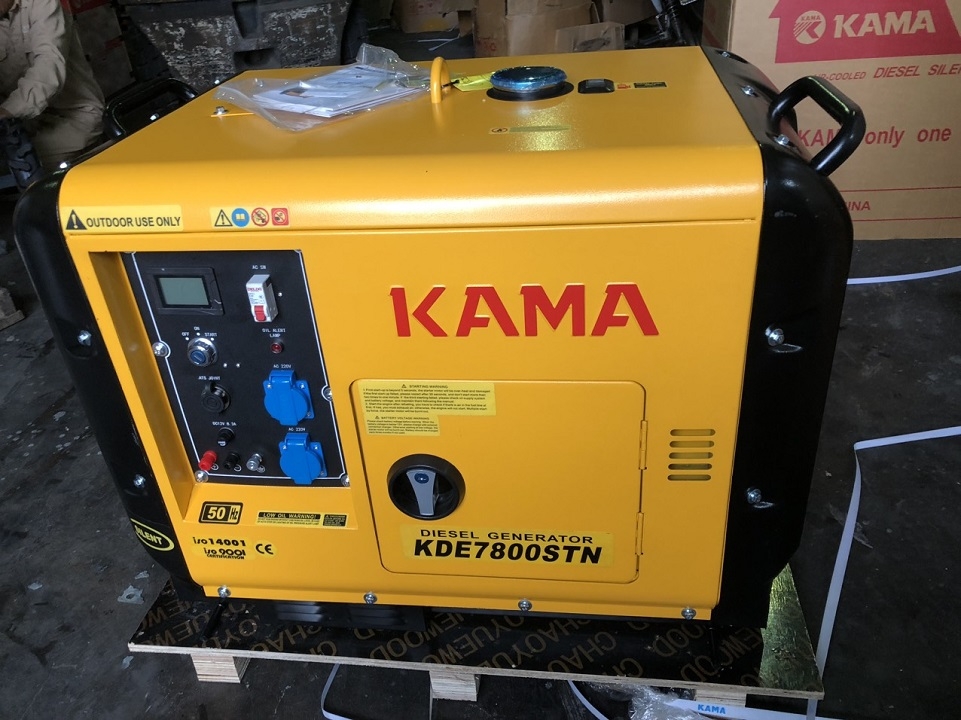 Máy Phát Điện Chạy Dầu 5.6Kw Kama KDE7800STN Siêu Cách Âm