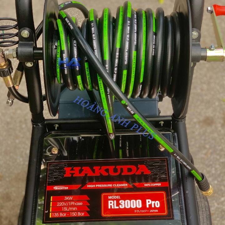 Máy Rửa Xe Cao Áp Hakuda 3Kw RL3000 Pro Piston Sứ