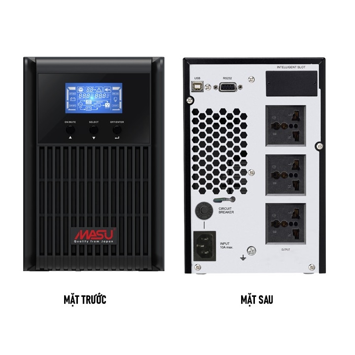Bộ Lưu Điện UPS Online Masu 1000VA/900W MS-1K LCD