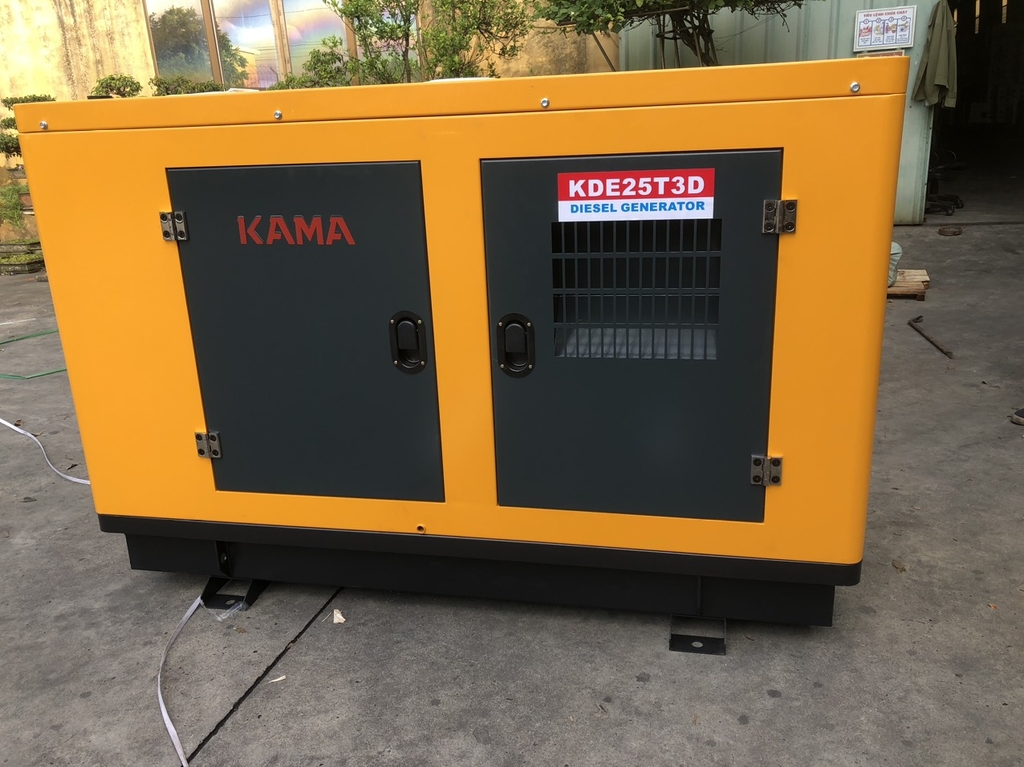 Máy Phát Điện Chạy Dầu Kama 20Kw KDE25T3D Siêu Cách Âm