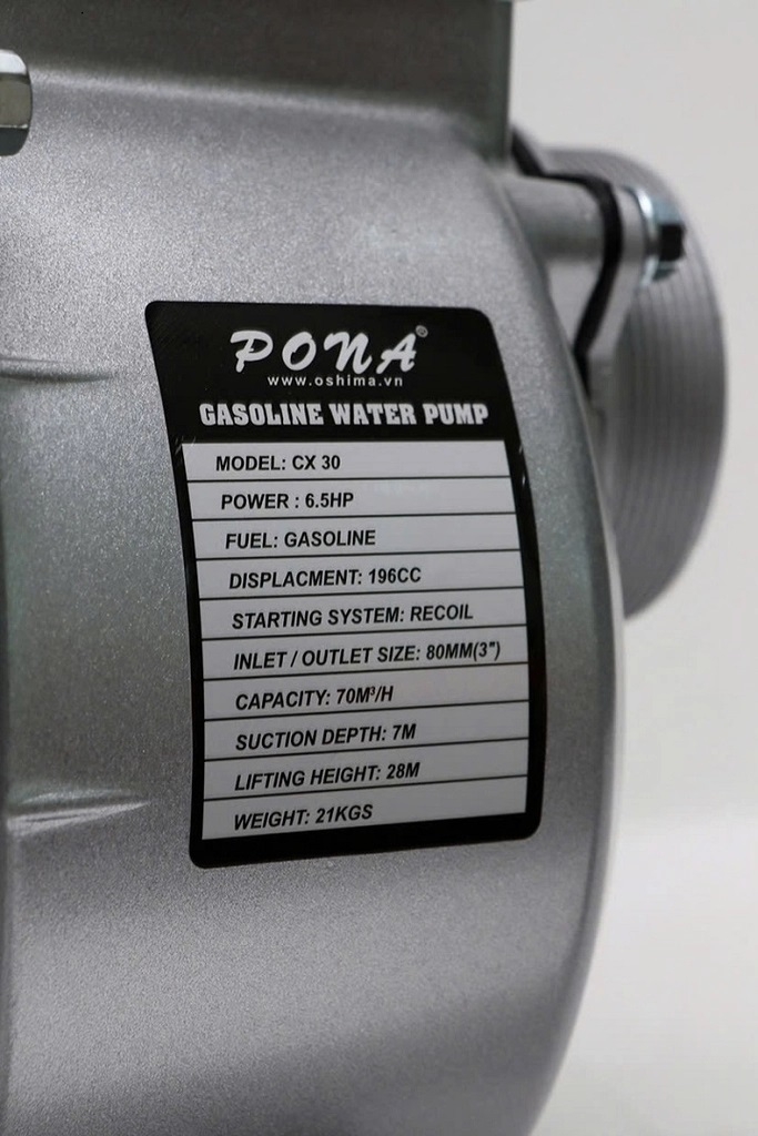 Máy Bơm Nước 6.5HP Chạy Xăng Pona CX 30