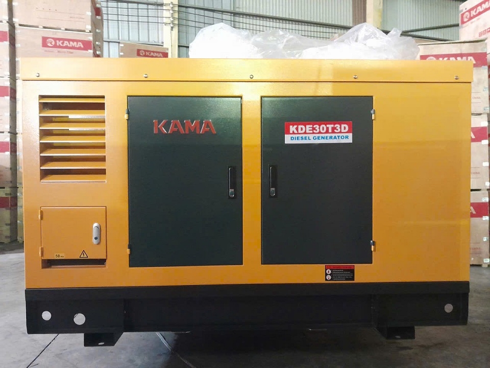 Máy Phát Điện Chạy Dầu Kama 25Kw KDE30T3D Siêu Cách Âm