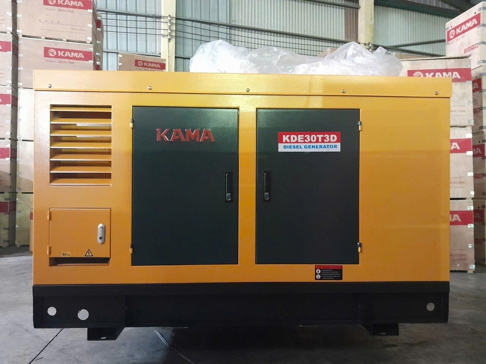 Máy Phát Điện Chạy Dầu Kama 25Kw KDE30T3D Siêu Cách Âm
