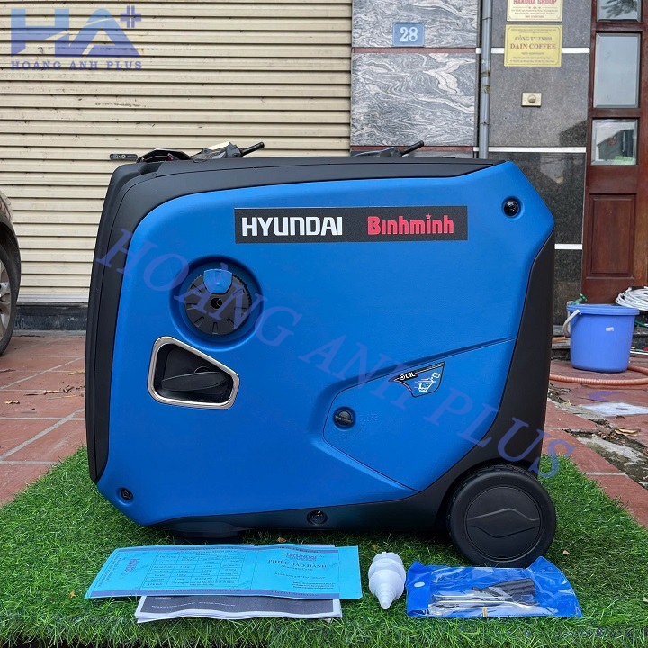 Máy Phát Điện Chạy Xăng Hyundai 4Kw HY4000SI Inverter Siêu Cách Âm