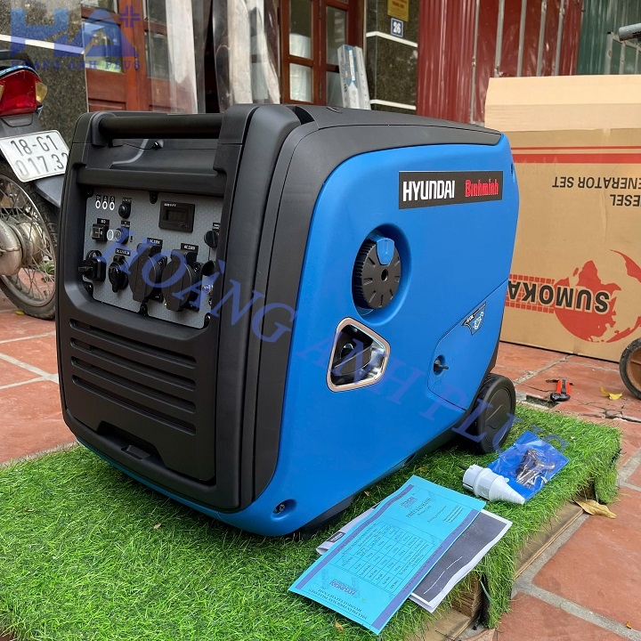 Máy Phát Điện Chạy Xăng Hyundai 4Kw HY4000SI Inverter Siêu Cách Âm