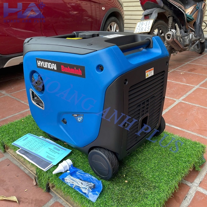 Máy Phát Điện Chạy Xăng Hyundai 4Kw HY4000SI Inverter Siêu Cách Âm