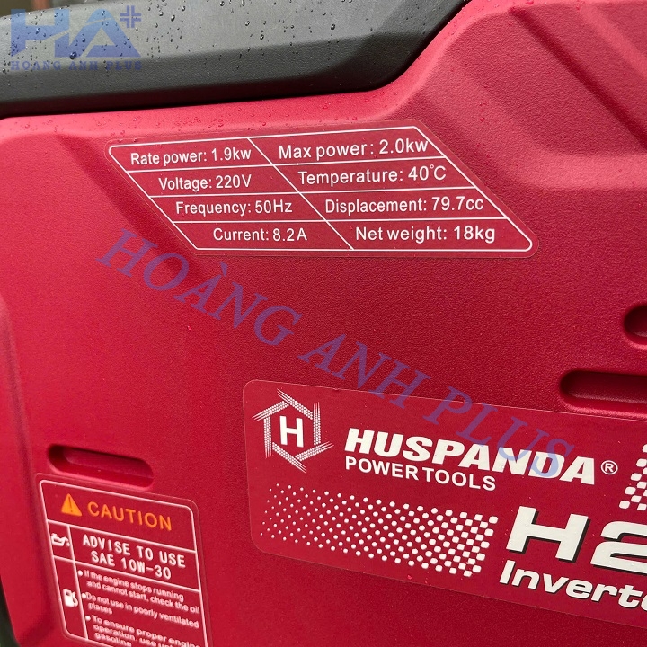 Máy Phát Điện Chạy Xăng Huspanda 2Kw H2300I Inverter