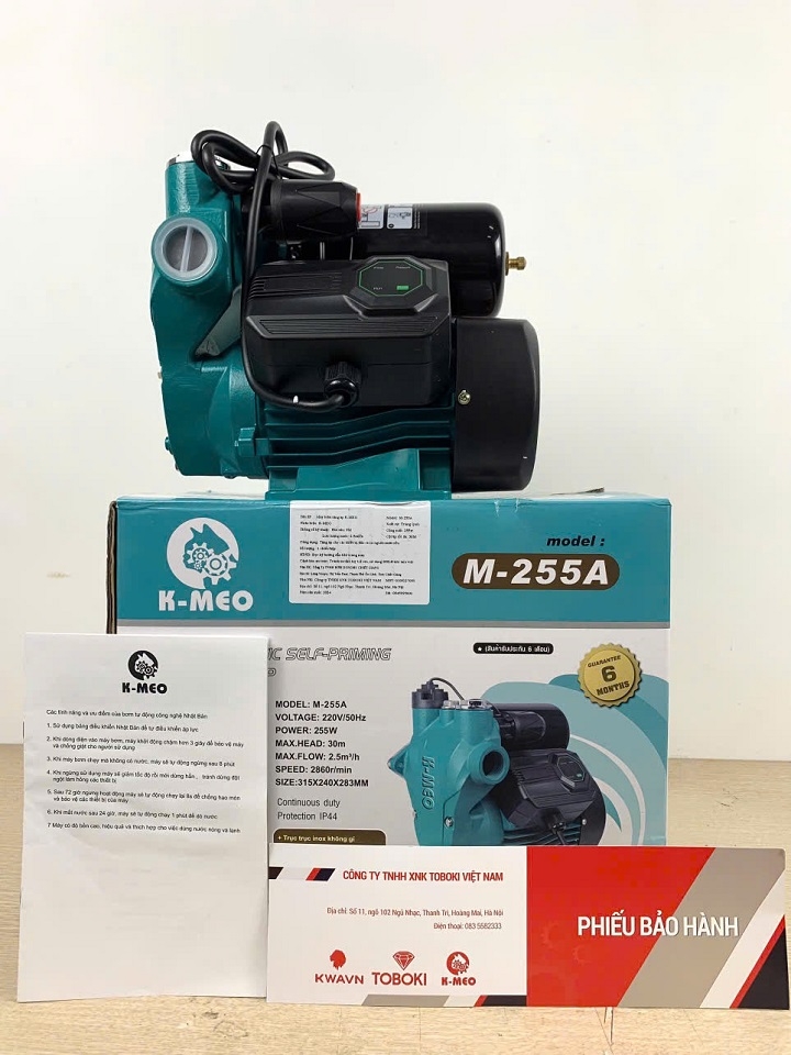 Máy Bơm Tăng Áp Điện Tử 255W Toboki M-255A