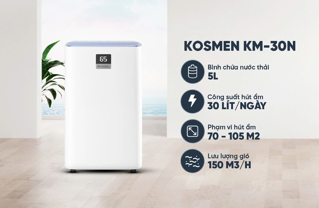 Máy Hút Ẩm Và Lọc Không Khí Kosmen KM-30N