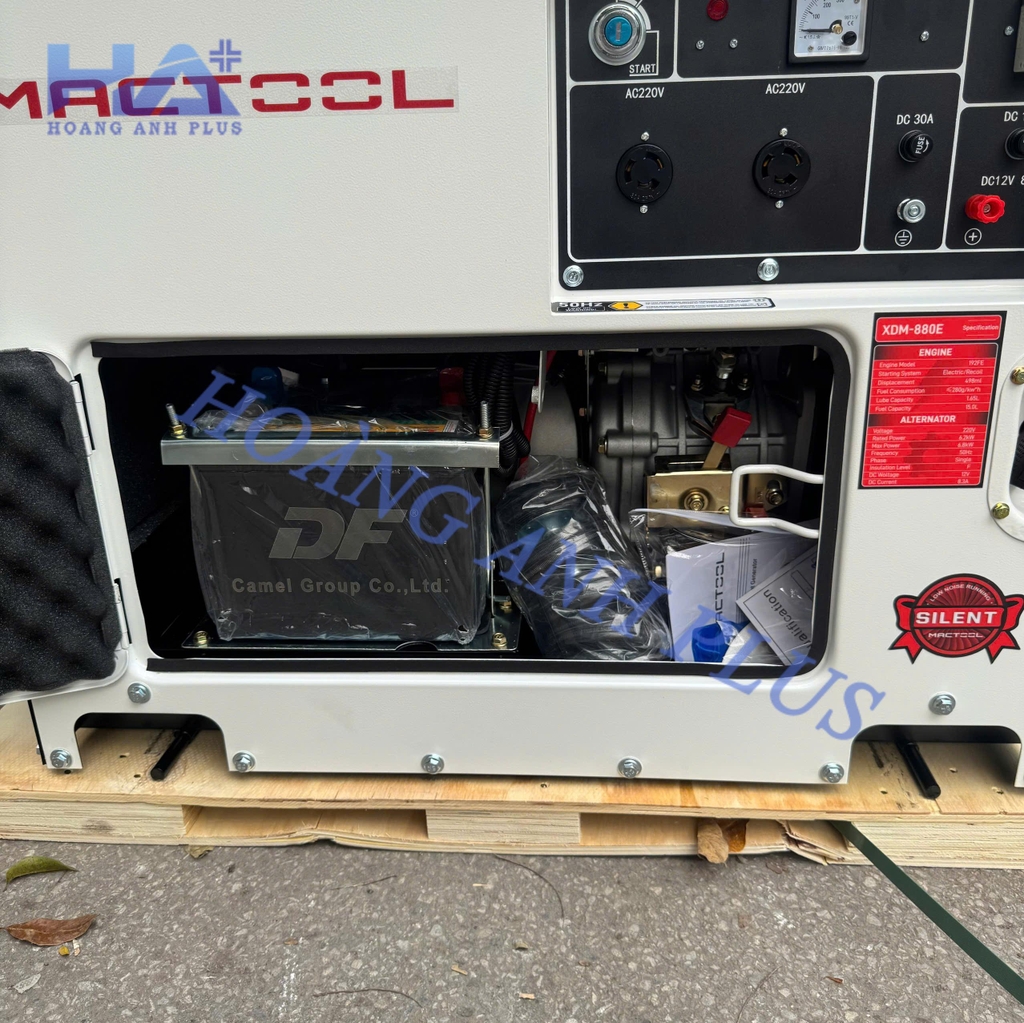 Máy Phát Điện Chạy Dầu Mactool 6Kw XDM-880E 1 Pha